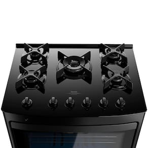 Fogão Consul 5 Bocas CFS5VAE com Mesa de Vidro e Acendimento Automático Bivolt – Preto