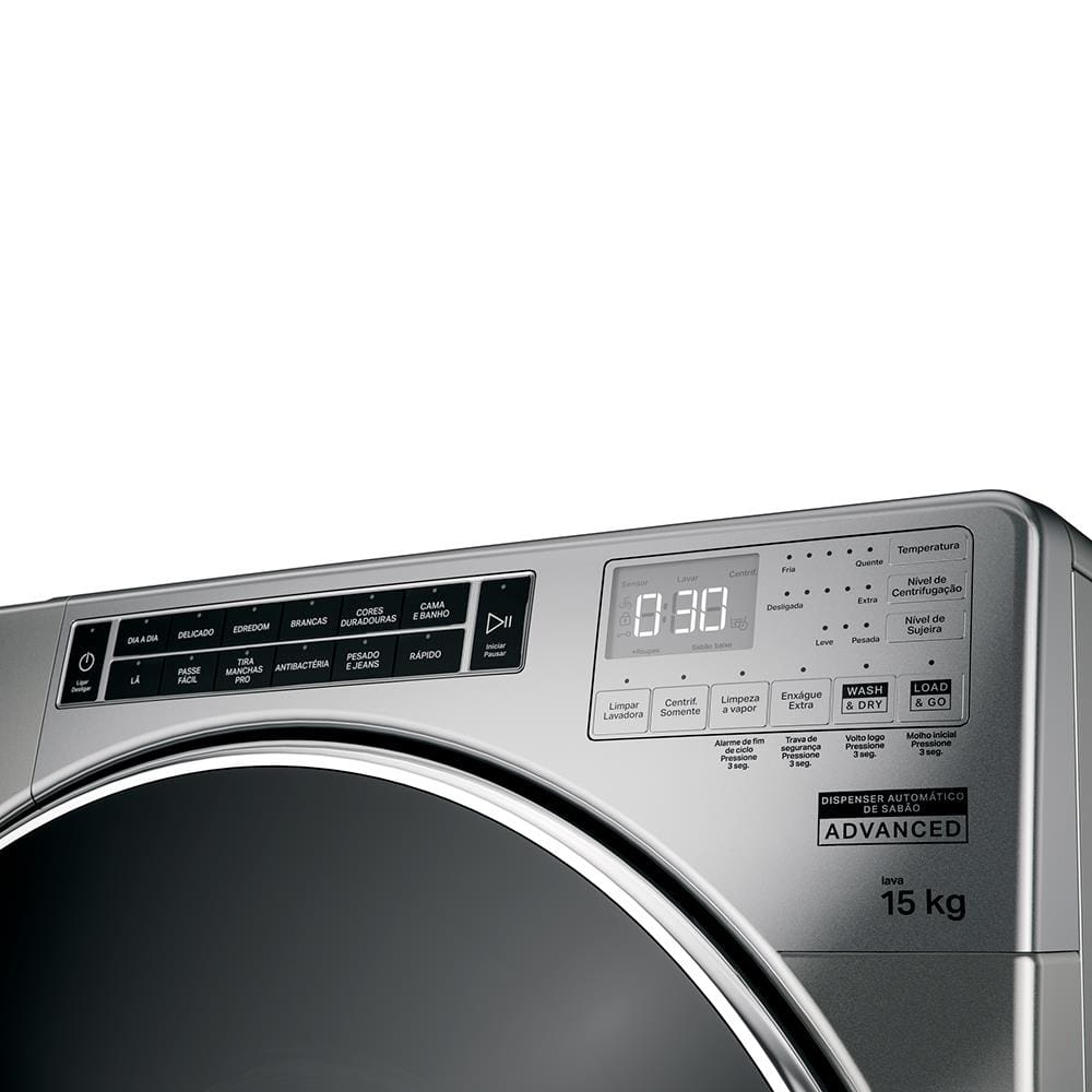 Lavadora de Roupas Brastemp 15 kg Front Load BNF15ASANA com Dispenser Auto Dosagem e Função Mais Roupas Titânio - 110v - 3