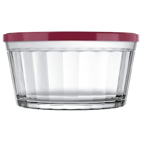 Conjunto de Tigelas Copo Americano em Vidro com Tampa de Plástico – 10 Peças