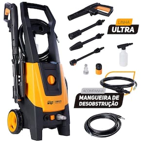 Lavadora de Alta Pressão WAP Combate Turbo Ultra 2600 2.100PSI com Mangueira Desentupidora e Lança com Bico Regulável - 1700W