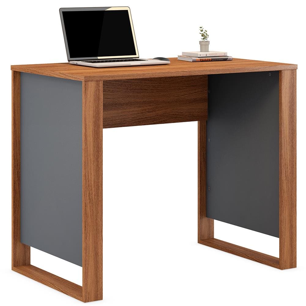 Mesa de Escritório Demóbile Lume em MDP - Amendola/Grafite - 2