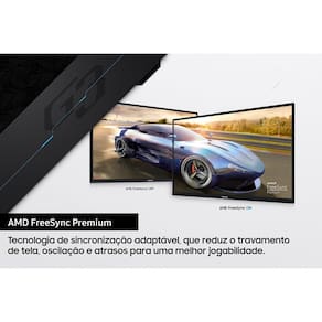 Monitor Gamer Samsung Odyssey 24", FHD, 144 Hz, 1ms, com ajuste de altura, HDMI, DP, VGA, Freesync, Preto, Série G3