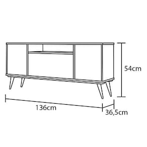 Rack Madetec Lisboa com 136cm de Largura para TV de Até 50 Polegadas