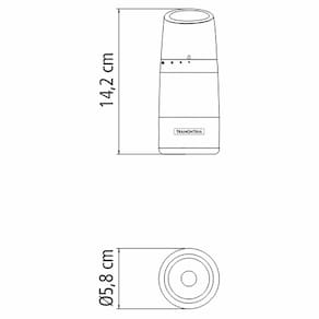 Moedor para Sal ou Pimenta Tramontina Realce em Aço Inox, Acrílico e ABS – Inox/Transparente/Preto