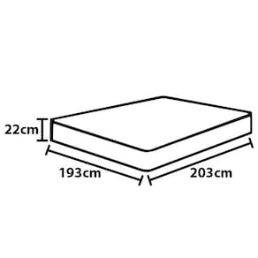 Colchão King Size Probel Guarda Costas Próintense DF Espuma D33 22x193x203cm - Bege/Marrom