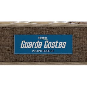 Colchão King Size Probel Guarda Costas Próintense DF Espuma D33 22x193x203cm - Bege/Marrom
