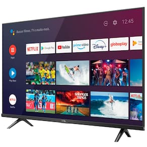 Smart TV LED 32" HD TCL 32S615 com Design Sem Bordas, Bluetooth, Google Assistant e Android TV