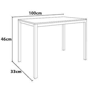 Banco para Mesa de Jantar Fabone Conceito 100 cm – Preto / Nogueira - 3