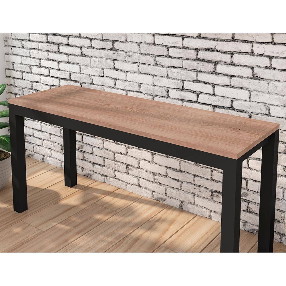 Banco para Mesa de Jantar Fabone Conceito 100 cm – Preto / Nogueira - 2