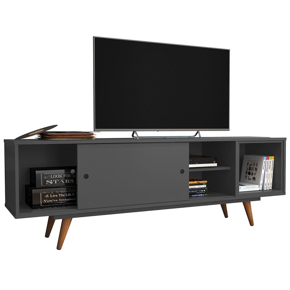 Rack Olivar Retrô 50 para TV de até 48 polegadas - Grafito - 1