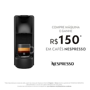 Máquina de Café Nespresso Essenza Mini C30 com Kit de Cápsulas Para Degustação - Preta
