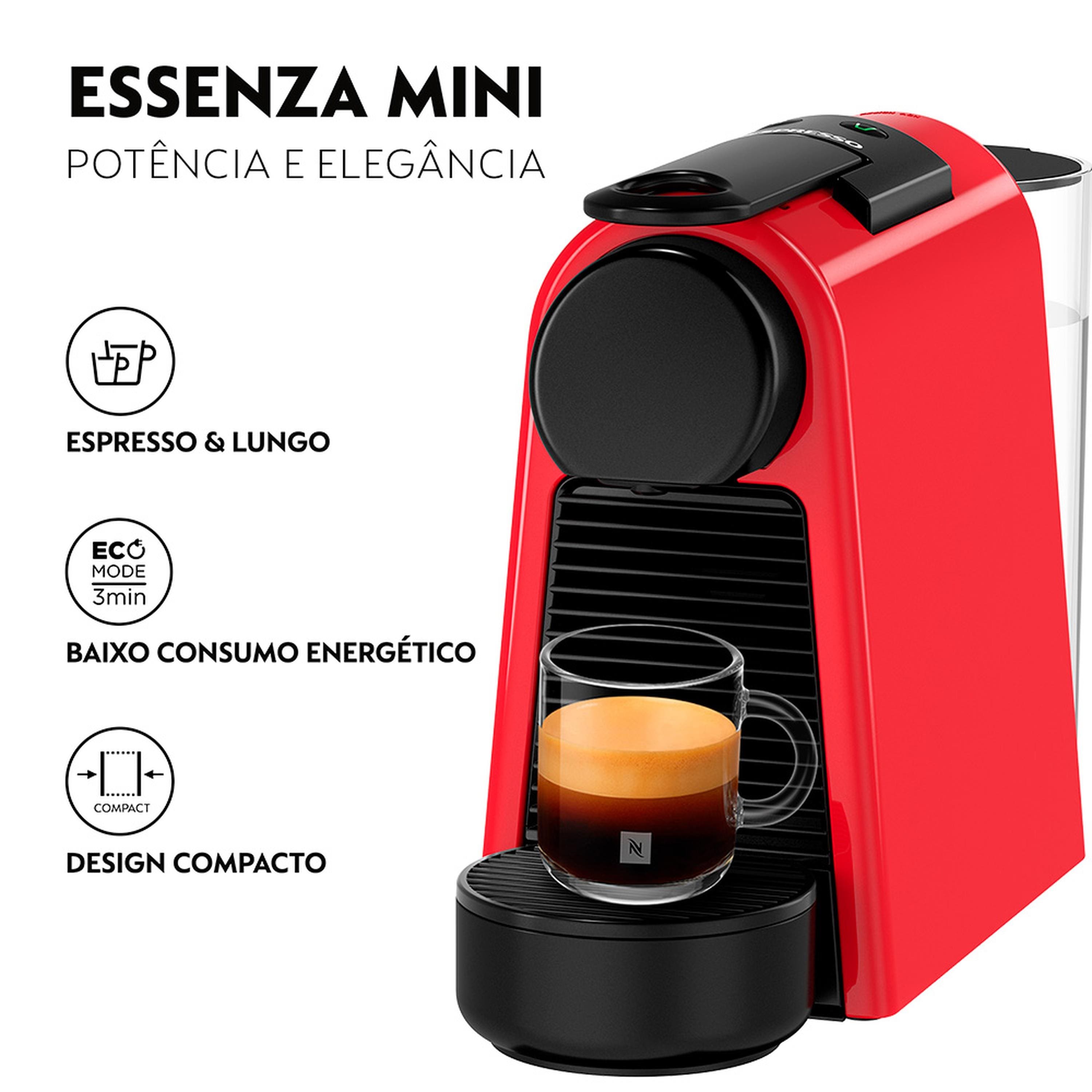 Cafeteira Nespresso Essenza Mini D30 com Kit Boas Vindas - Vermelha - 110V - 3