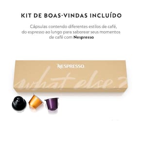 Máquina de Café Nespresso Essenza Mini D30 com Kit Boas Vindas - Vermelha