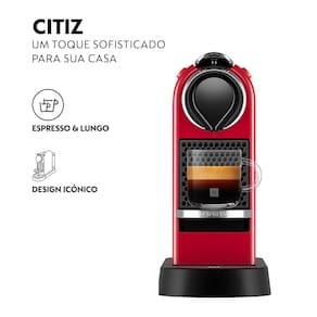 Cafeteira Nespresso Citiz C113 com Kit de Cápsulas Para Degustação – Vermelha
