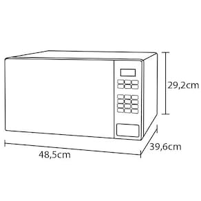 Forno de Micro-ondas Midea MXSA27P1/MXSA27P2 com Função Eco - 27L