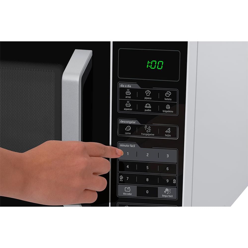 Forno de Micro-ondas Midea MXSA35P1/ MXSA35P2 com Função Eco 35L - Branco/Preto - 110v - 3