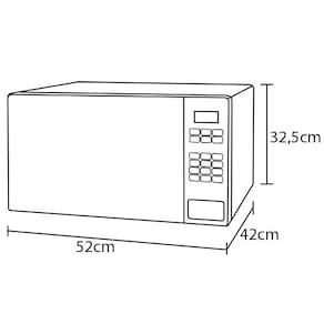 Forno de Micro-ondas Midea MXSA35P1/ MXSA35P2 com Função Eco 35L - Branco/Preto
