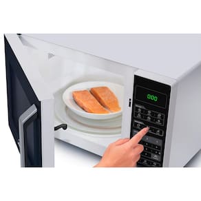 Forno de Micro-ondas Midea MXSA35P1/ MXSA35P2 com Função Eco 35L - Branco/Preto