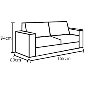 Sofá 2 Lugares Besthouse Lyon com Revestimento Suede Veludo 155 cm de largura