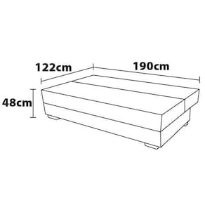 Sofá-cama Besthouse Malu Suede Veludo com Pés de Alumínio 190cm de Largura - Marrom - 3