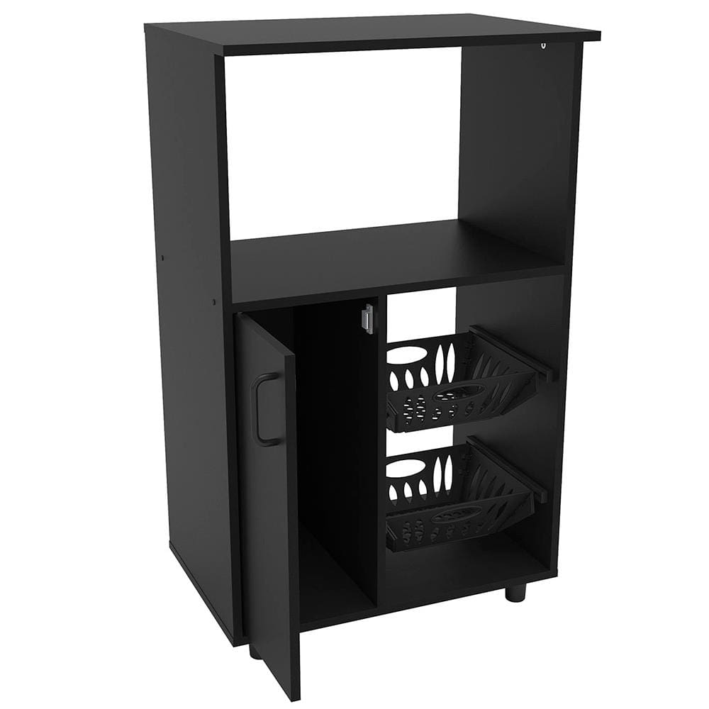 Fruteira Politorno Micro Facility com 1 Porta e 2 Cestas - Preto - 3