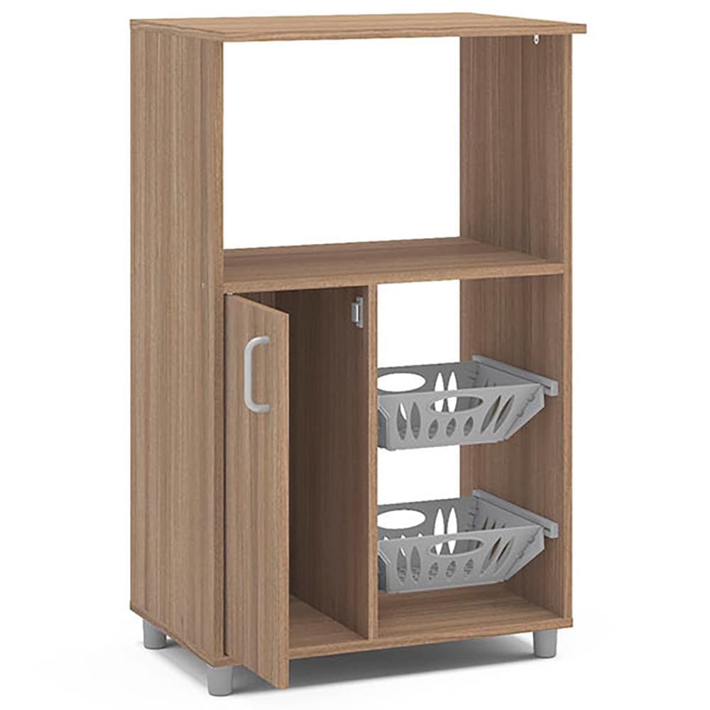 Fruteira Politorno Micro Facility com 1 Porta e 2 Cestas - Castanho - 3