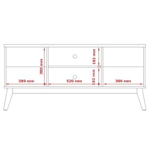 Rack Patrimar Marselha com 136 cm de Largura, Ideal para TV de até 46" - Preto/Cedro - 3