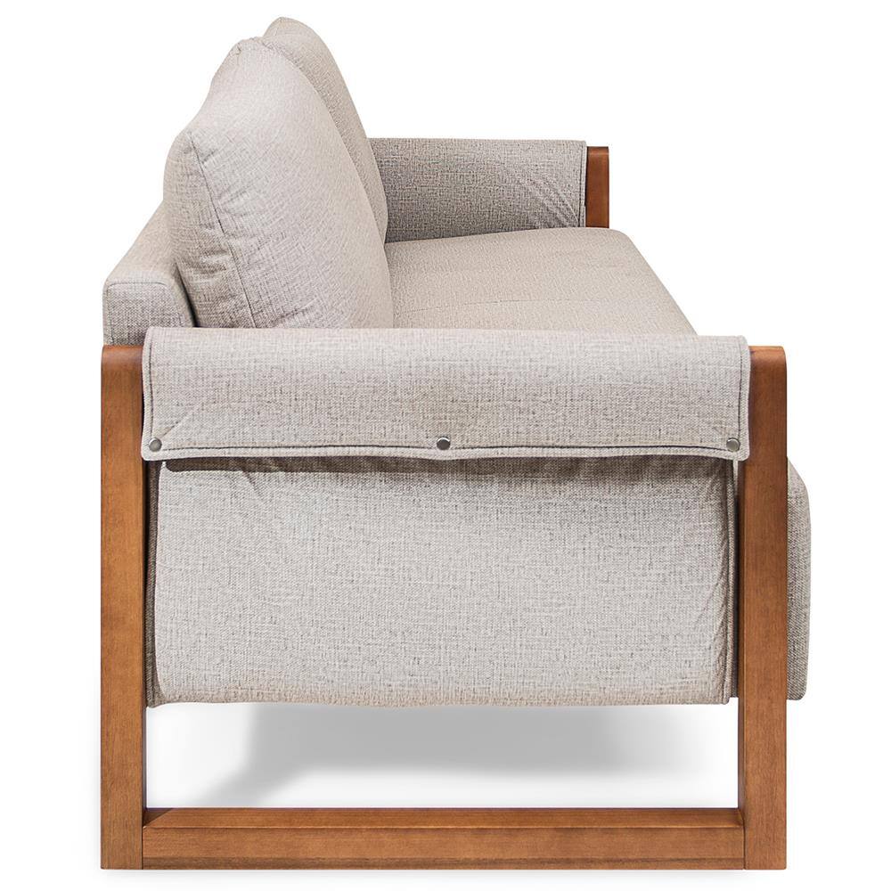 Sofá 3 Lugares Herval Polônia 191cm de Largura - Bege - 2