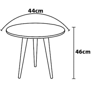 Mesa Lateral Baixa Patrimar Star - Menta/Cedro - 2