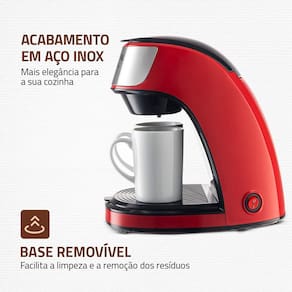 Cafeteira Elétrica Mondial Smart Coffee C-42 com 2 Xícaras - Vermelha