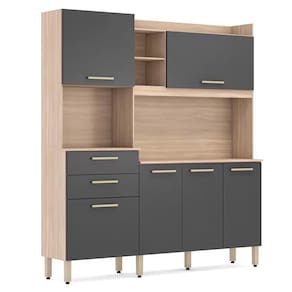 Cozinha Compacta Demóbile Savoy com 6 Portas, 2 Gavetas e 2 Prateleiras - 178cm de largura
