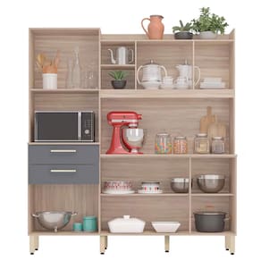 Cozinha Compacta Demóbile Savoy com 6 Portas, 2 Gavetas e 2 Prateleiras - 178cm de largura