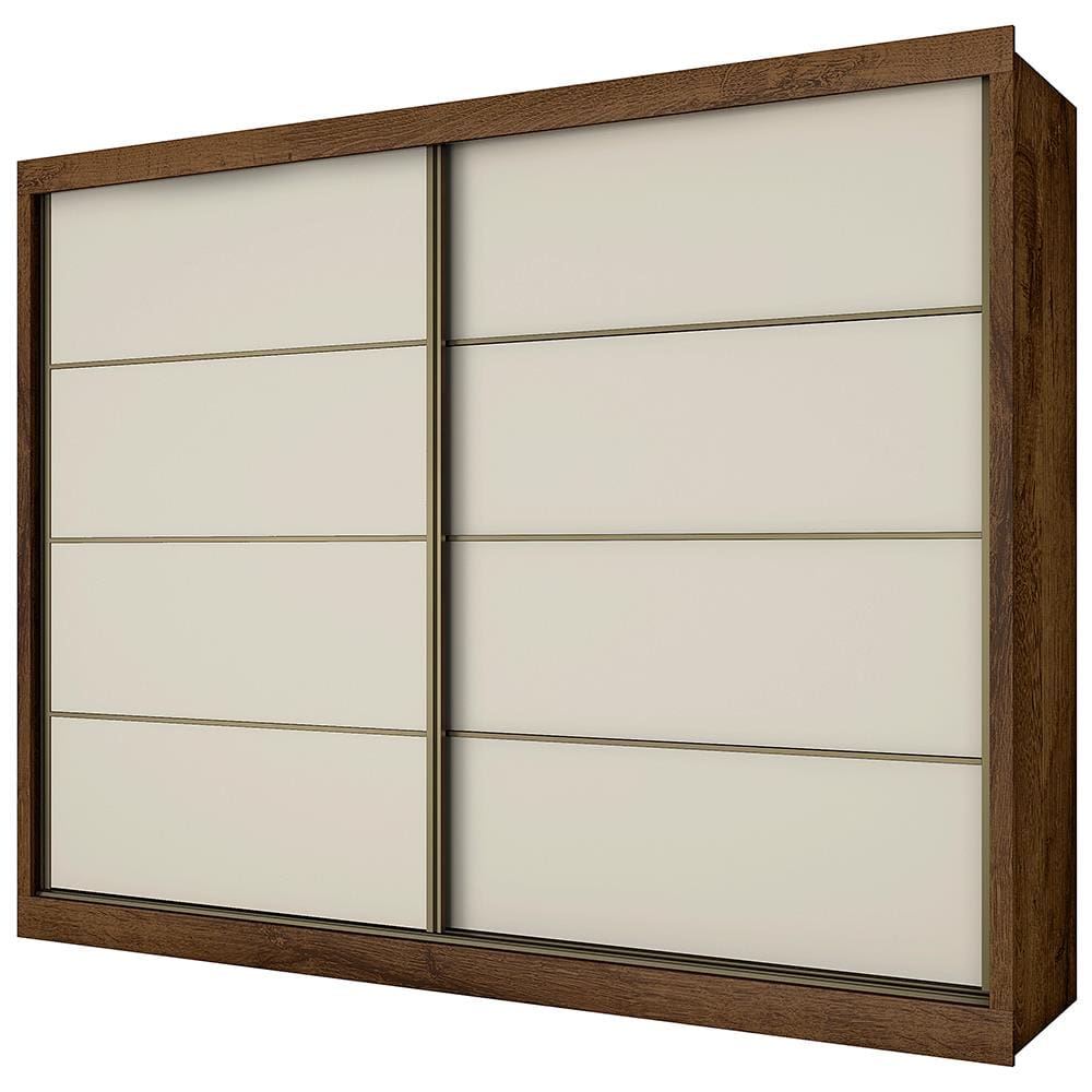 Guarda-Roupa Made Marcs Sevilha Flex com 2 Portas, 6 Gavetas e 10 Prateleiras - Brauna/Off White/Brauna - 3
