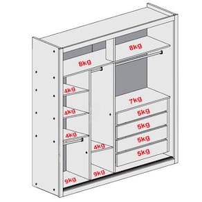 Guarda-Roupa Móveis Europa Zurique Flex com 2 Portas de Correr e 4 Gavetas - 170cm de largura