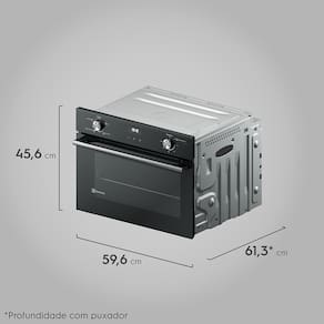 Forno de Embutir Elétrico Electrolux OE4EH Efficient com Perfectcook360 – 50L