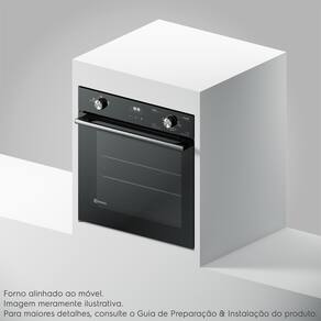 Forno de Embutir a Gás Electrolux OE8GH Efficient 80L com Perfectcook360 220V - Preto