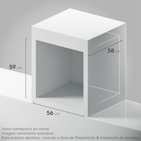 Forno de Embutir a Gás Electrolux OE8GH Efficient 80L com Perfectcook360 220V - Preto