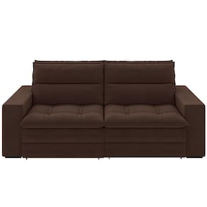 Sofá 4 Lugares Luizzi Colombo Retrátil e Reclinável, Revestido em Tecido Veludo Slim - 230cm largura