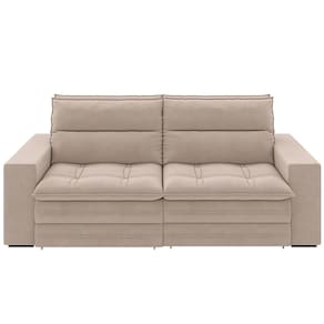 Sofá 4 Lugares Luizzi Colombo Retrátil e Reclinável, Revestido em Tecido Veludo Slim - 230cm largura