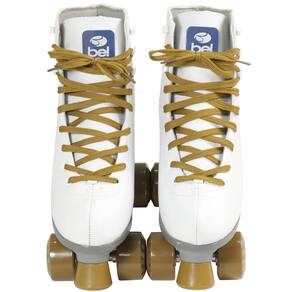 Patins Bel Quad Retrô Top Tamanho 37 - Branco/Dourado