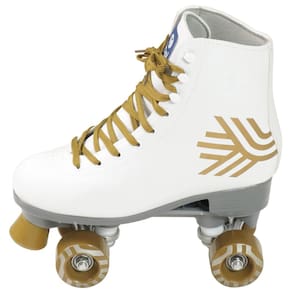 Patins Bel Quad Retrô Top Tamanho 37 - Branco/Dourado