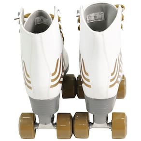 Patins Bel Quad Retrô Top Tamanho 37 - Branco/Dourado