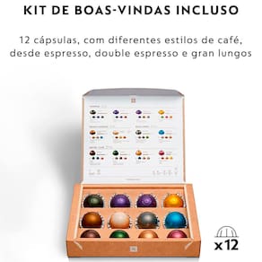Máquina de Café Nespresso Vertuo Next com Kit Boas Vindas - Vermelho Cereja