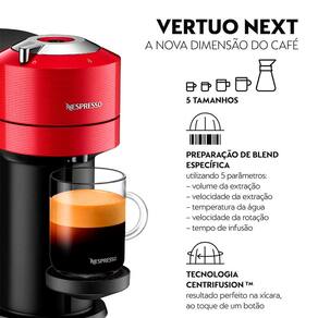 Máquina de Café Nespresso Vertuo Next com Kit Boas Vindas - Vermelho Cereja