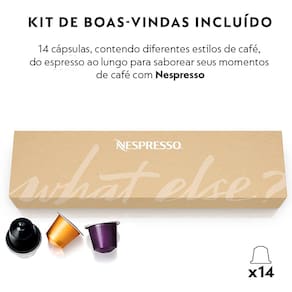 Máquina de Café Nespresso New Lattissima One Black com Kit Boas Vindas - Preto