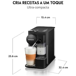 Máquina de Café Nespresso New Lattissima One Black com Kit Boas Vindas - Preto