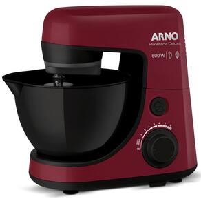 Batedeira Planetária Arno Nova Deluxe SX36 com 8 Velocidades e 600W - Vinho/Preto