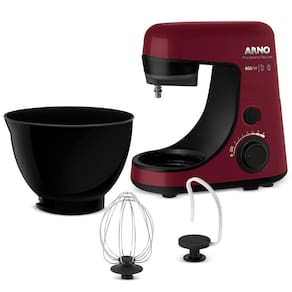 Batedeira Planetária Arno Nova Deluxe SX36 com 8 Velocidades e 600W - Vinho/Preto