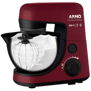 Batedeira Planetária Arno Nova Deluxe SX36 com 8 Velocidades e 600W - Vinho/Preto