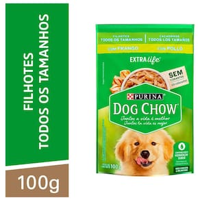 Ração Úmida para Cães Dog Chow ExtraLife Filhotes de Todos os Tamanhos  Frango 100g - 12 Unidades | Shopping | LATAM Pass